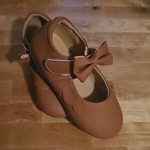 Brown Kids Shoes with Bow